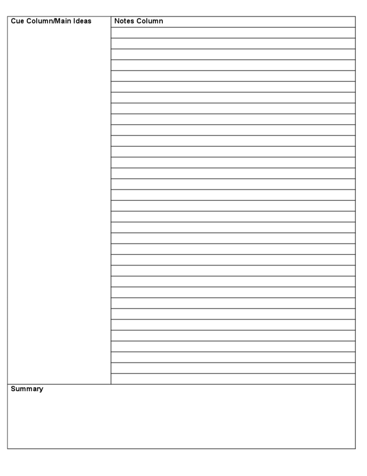 Detail Cornell Notebook Template Nomer 3