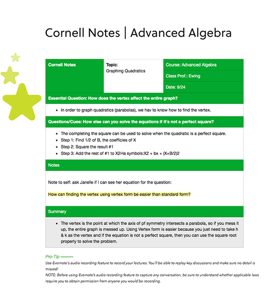 Detail Cornell Notes Template Nomer 39