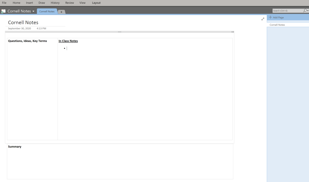Detail Cornell Notes Template For Onenote Nomer 15