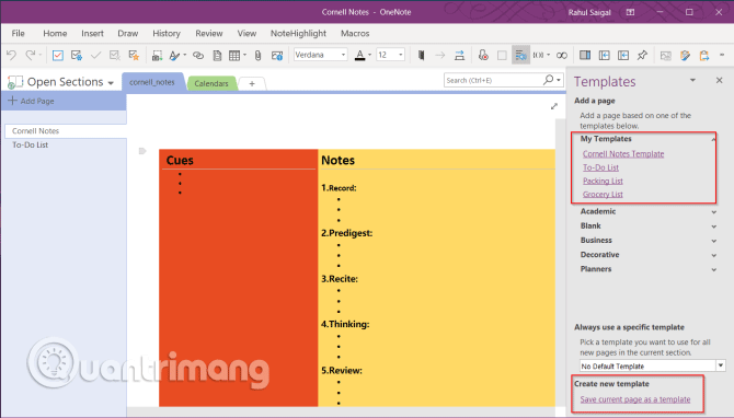 Detail Cornell Notes Template For Onenote Nomer 18