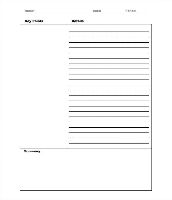 Detail Cornell Notes Template For Onenote Nomer 29