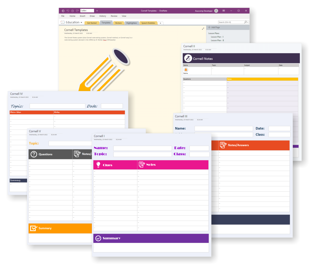 Detail Cornell Notes Template For Onenote Nomer 48