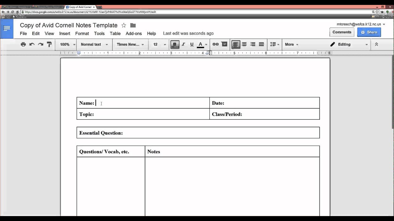 Detail Cornell Notes Template For Onenote Nomer 51