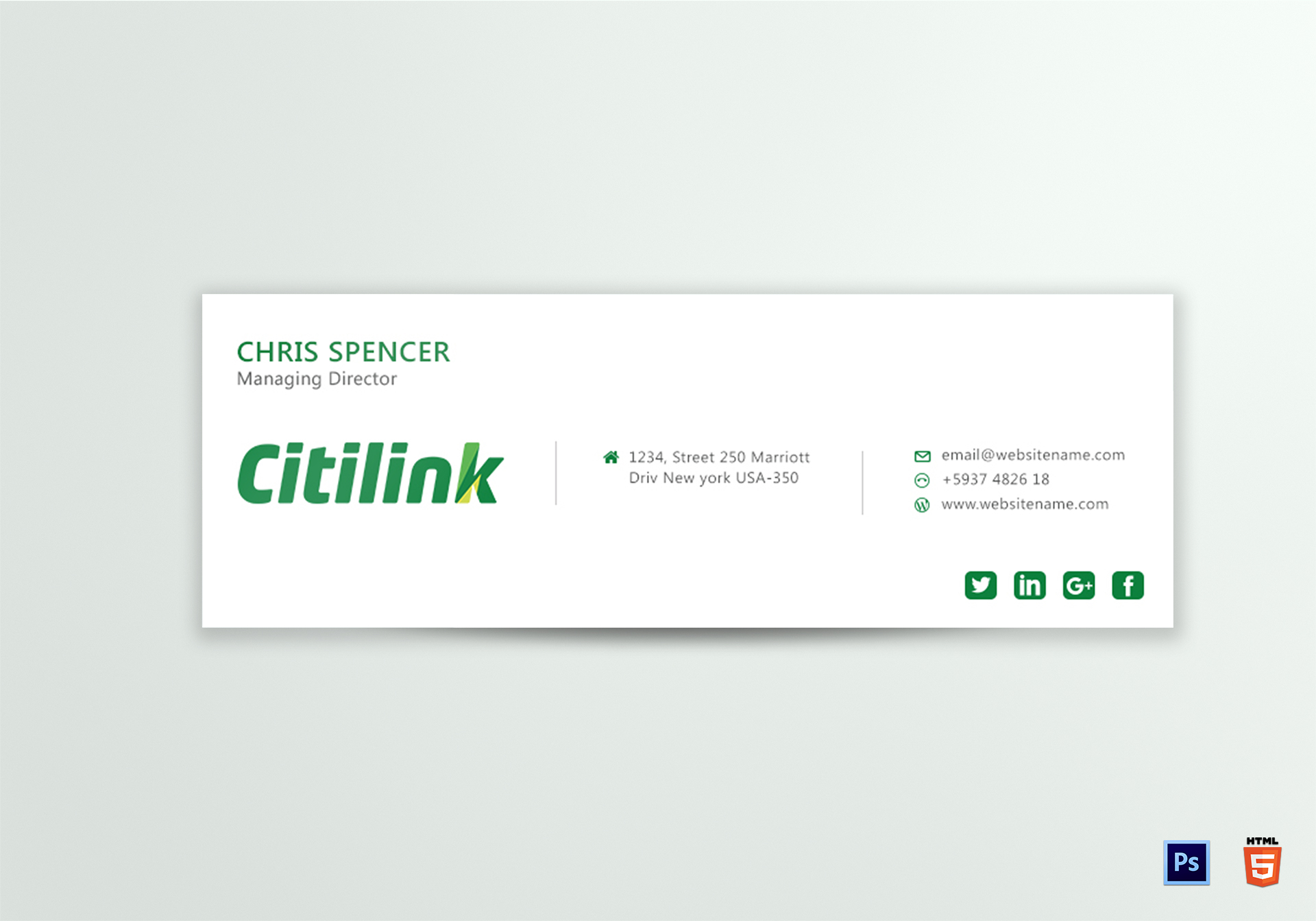 Detail Corporate Email Signature Template Nomer 11