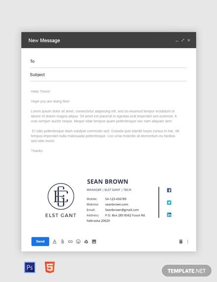 Detail Corporate Email Signature Template Nomer 12