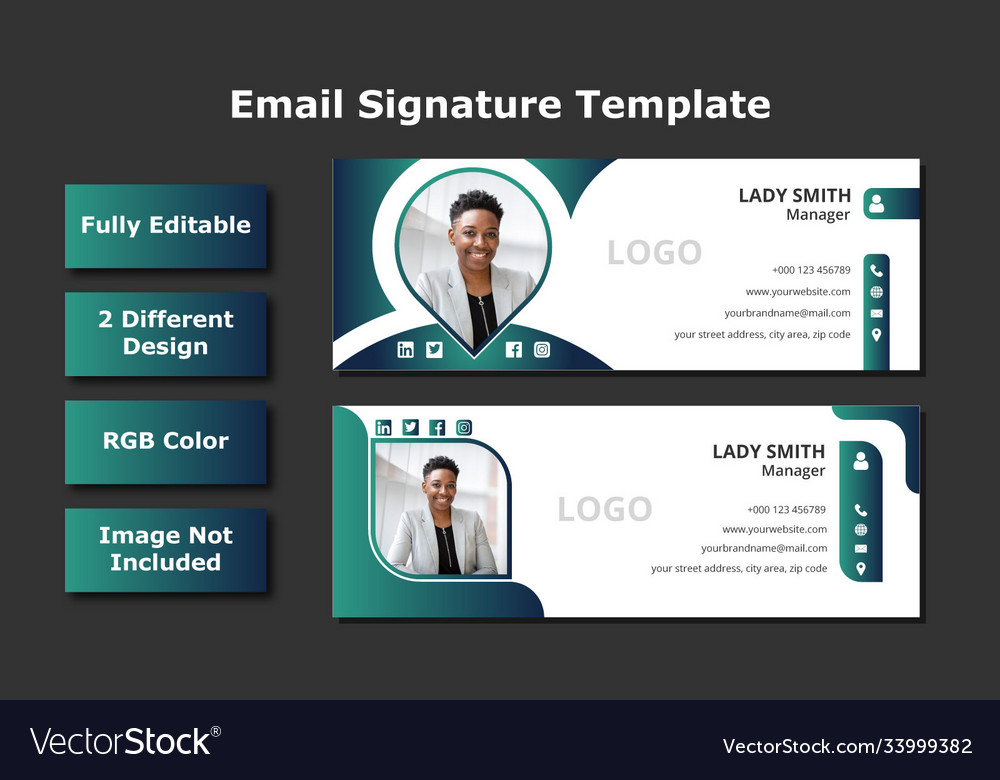 Detail Corporate Email Signature Template Nomer 3