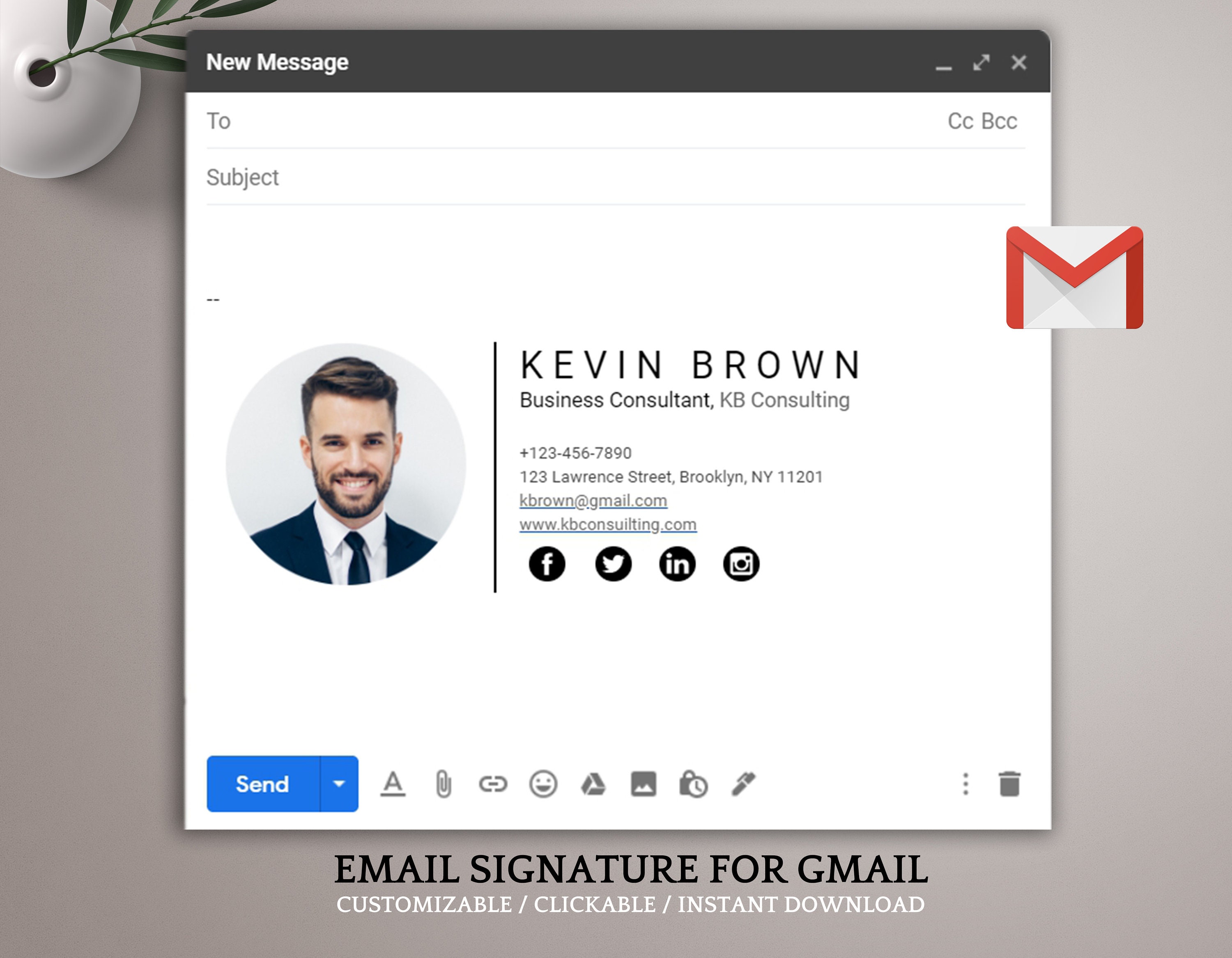 Detail Corporate Email Signature Template Nomer 30