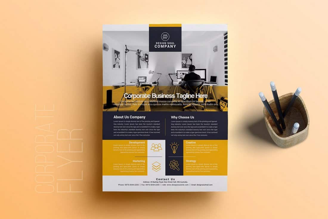 Detail Corporate Flyer Template Nomer 48