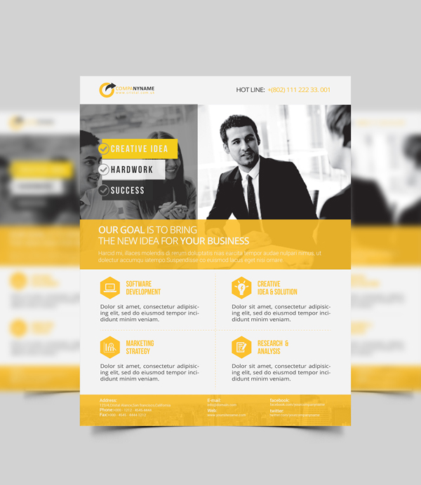 Detail Corporate Flyer Template Nomer 53