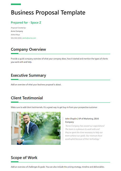 Detail Corporate Proposal Template Nomer 53