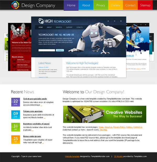 Detail Corporate Template Html Nomer 28