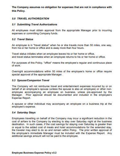 Detail Corporate Travel Policy Template Nomer 19