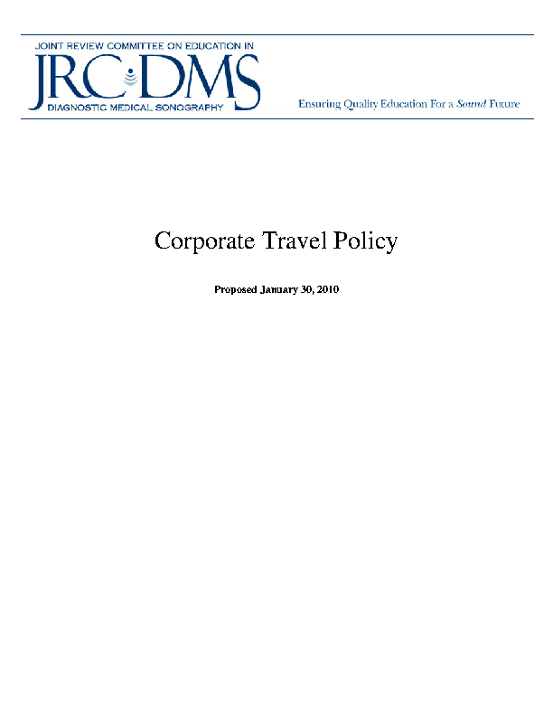 Detail Corporate Travel Policy Template Nomer 25