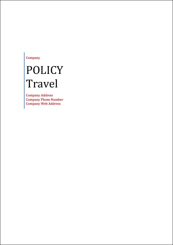 Detail Corporate Travel Policy Template Nomer 40