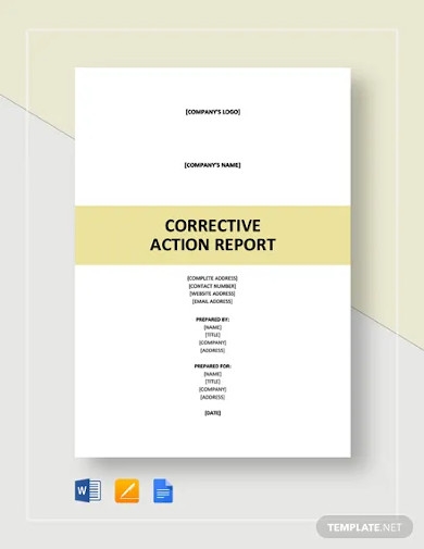 Detail Corrective Action Report Template Excel Nomer 39
