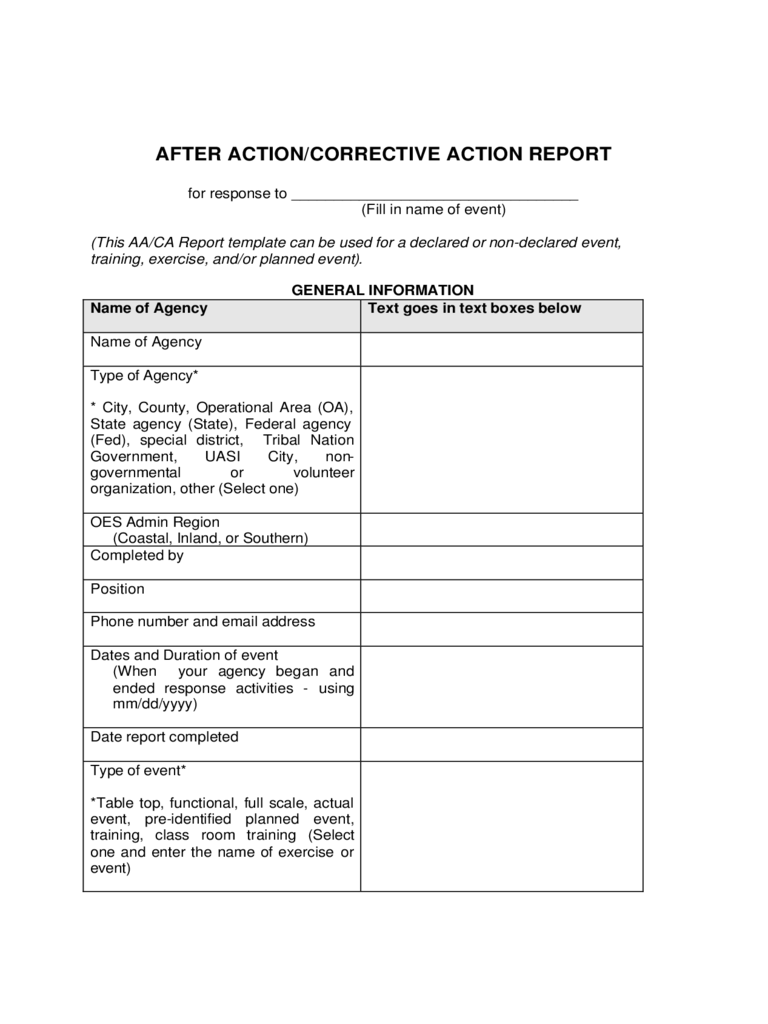 Detail Corrective Action Report Template Excel Nomer 47