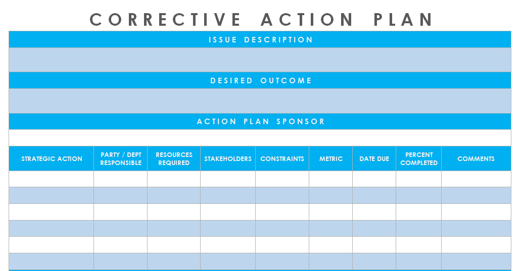 Corrective Action Template Excel - KibrisPDR