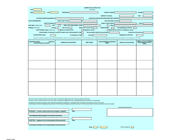 Detail Corrective Action Template Excel Nomer 23