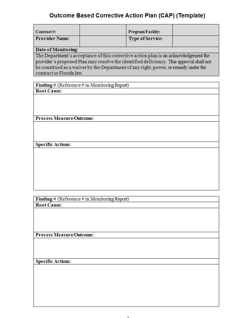 Detail Corrective Action Template Excel Nomer 28