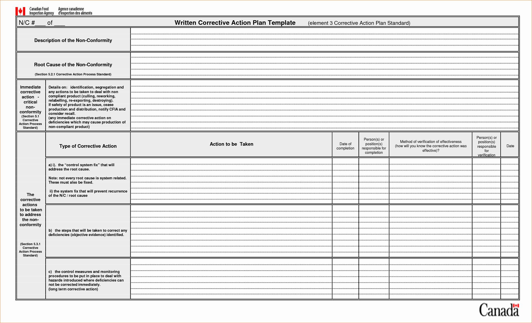Detail Corrective Action Template Excel Nomer 32
