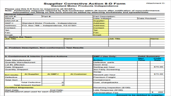 Detail Corrective Action Template Excel Nomer 45