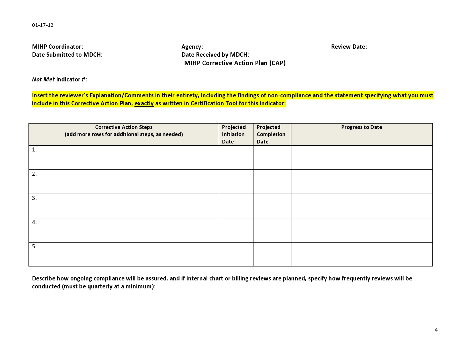 Detail Corrective Action Template Excel Nomer 46