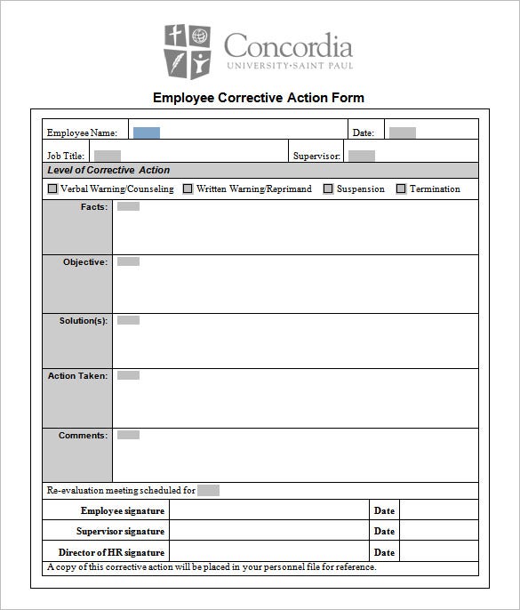 Detail Corrective Action Template Excel Nomer 7