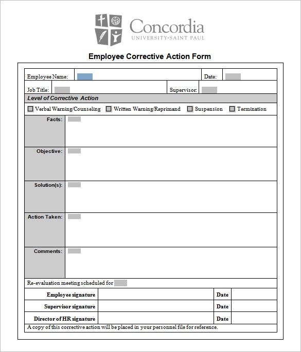 Detail Corrective And Preventive Action Form Template Nomer 16