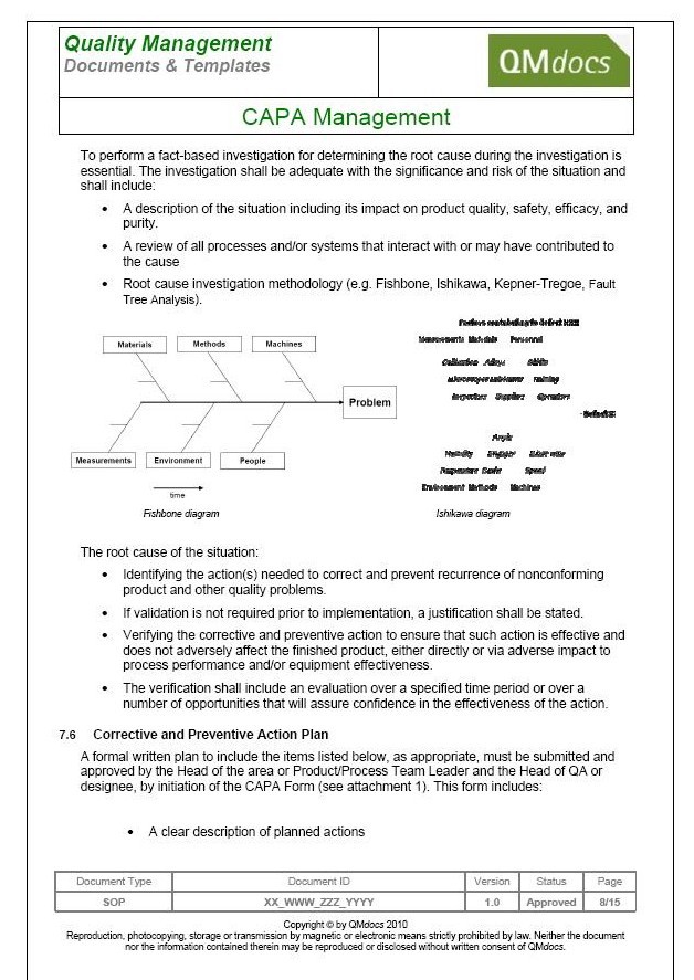 Detail Corrective And Preventive Action Template Nomer 29