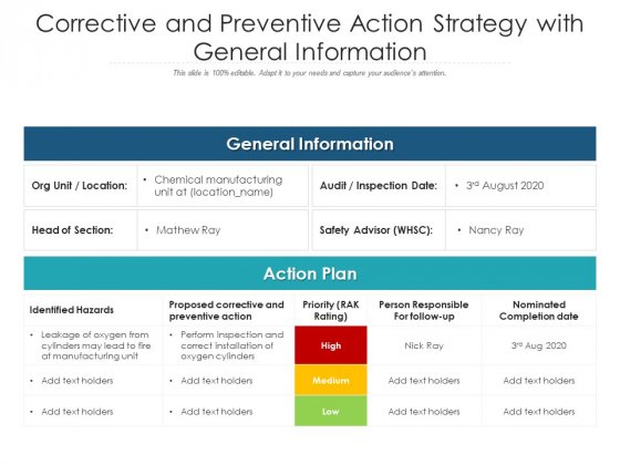 Detail Corrective And Preventive Action Template Nomer 31