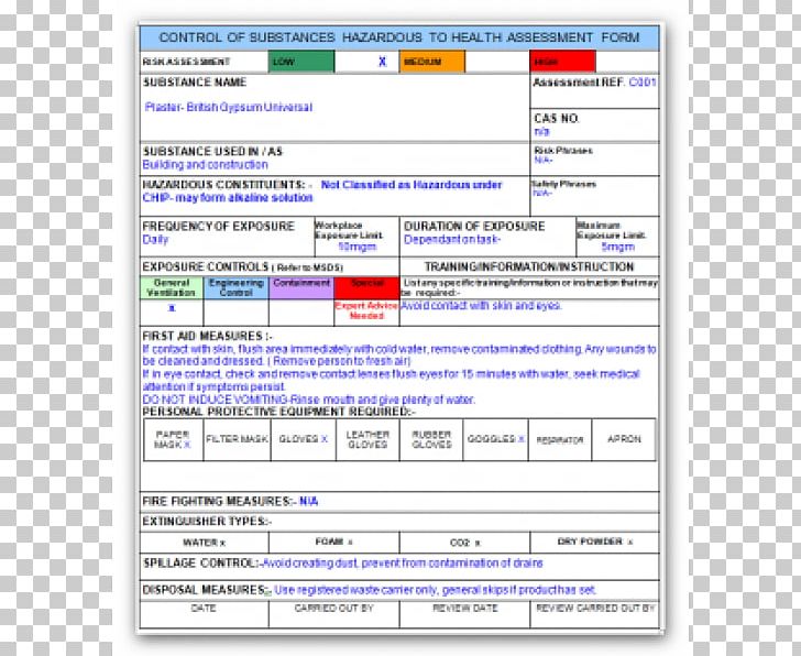 Detail Coshh Risk Assessment Template Nomer 32