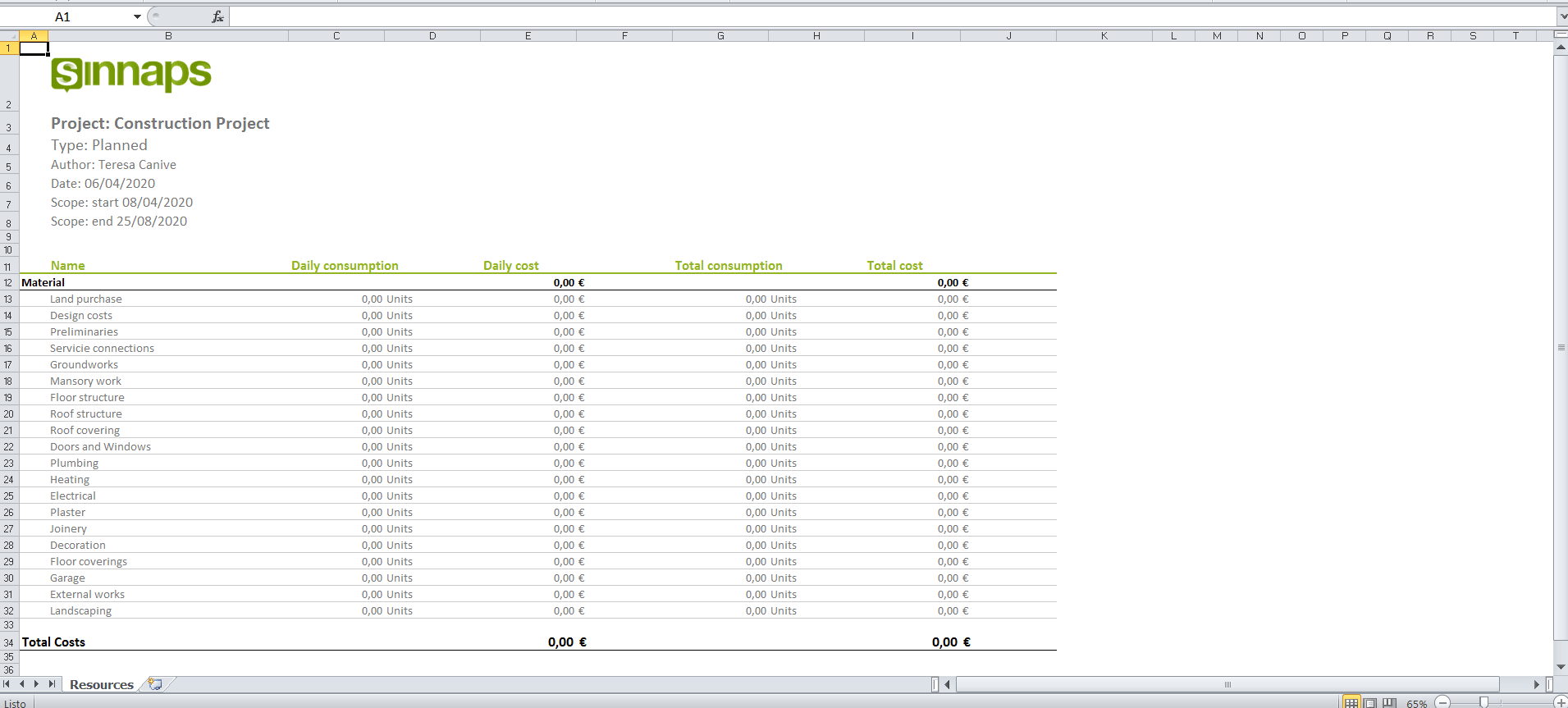 Detail Cost Estimate Template Excel Nomer 28