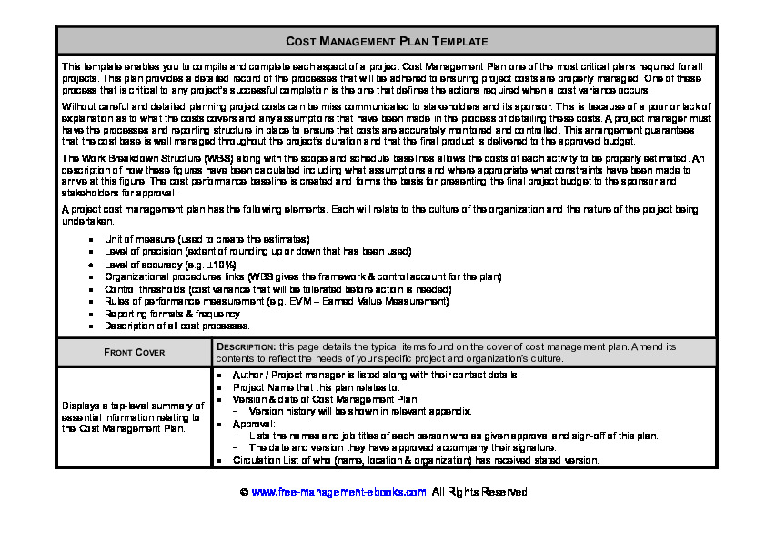 Detail Cost Management Template Nomer 44