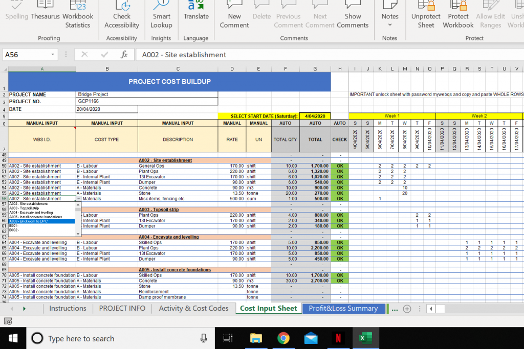 Detail Costing Template Excel Nomer 12