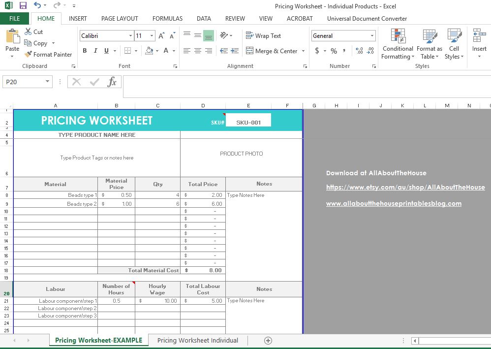 Detail Costing Template Excel Nomer 14