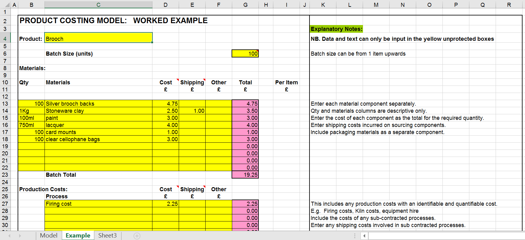 Detail Costing Template Excel Nomer 20
