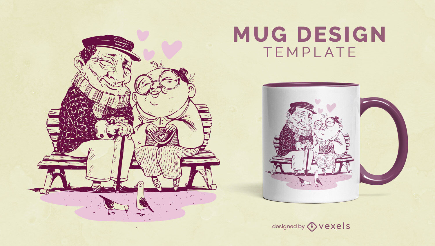 Detail Couple Mug Design Template Nomer 29