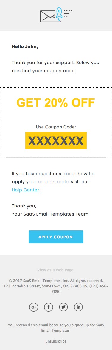 Detail Coupon Code Email Template Nomer 16