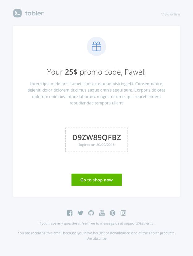 Detail Coupon Code Email Template Nomer 7