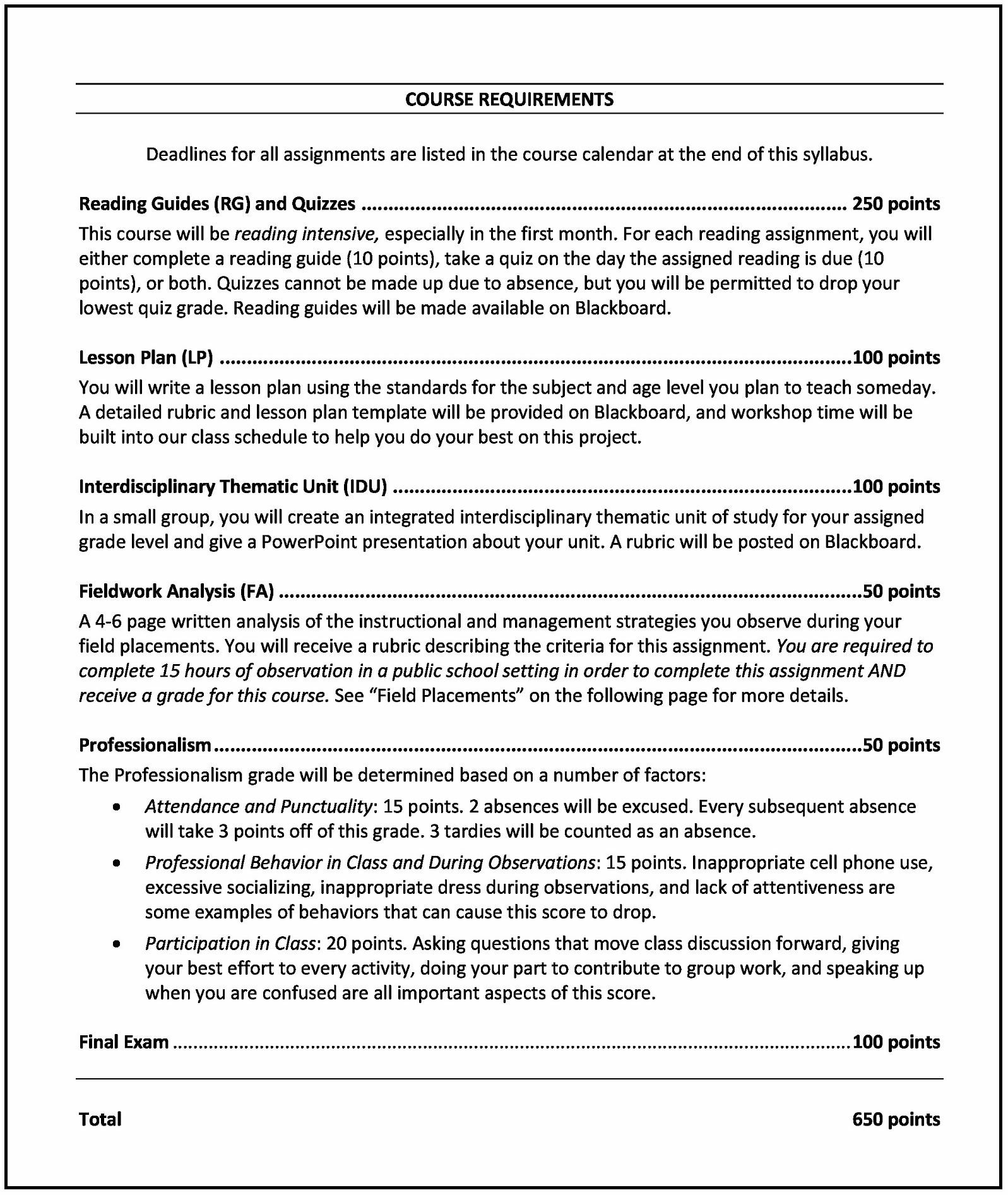 Detail Course Syllabus Template Nomer 29