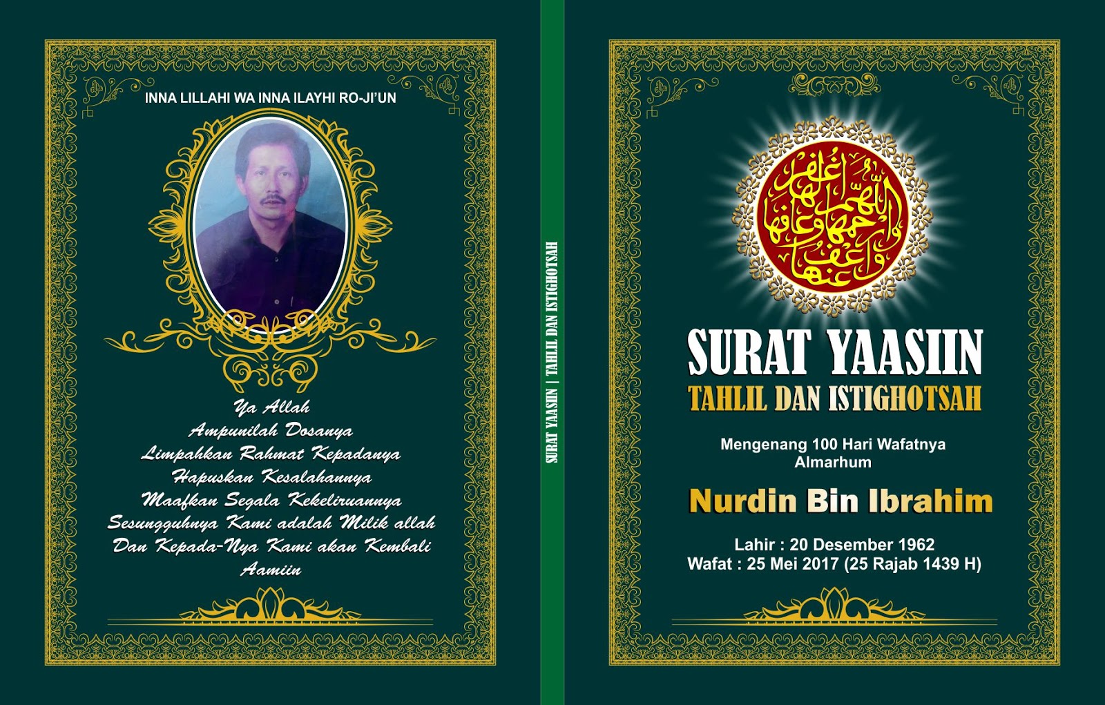 Detail Cover Buku Yasin 40 Hari Nomer 4