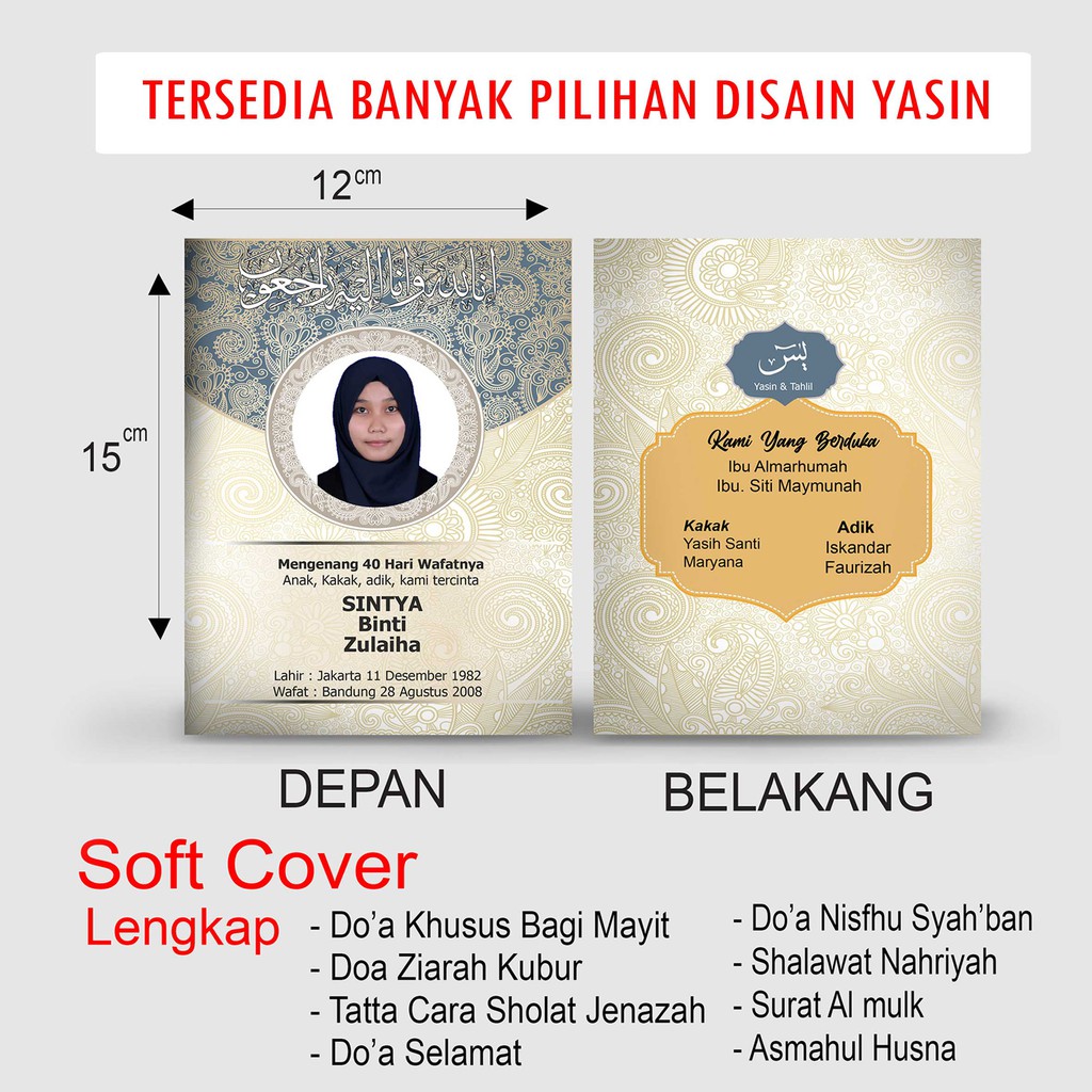 Detail Cover Buku Yasin 40 Hari Nomer 8