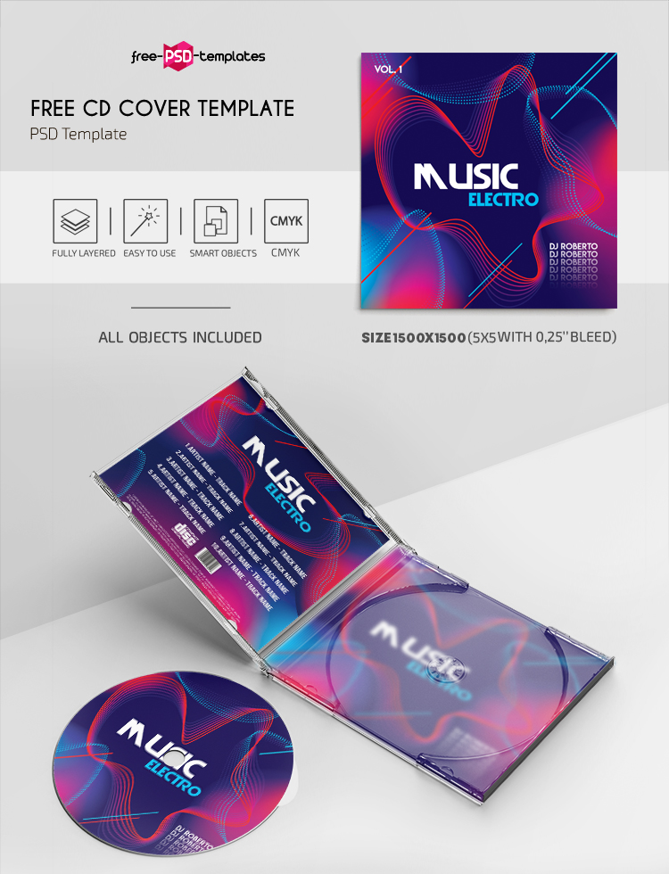 Detail Cover Cd Photoshop Template Nomer 39