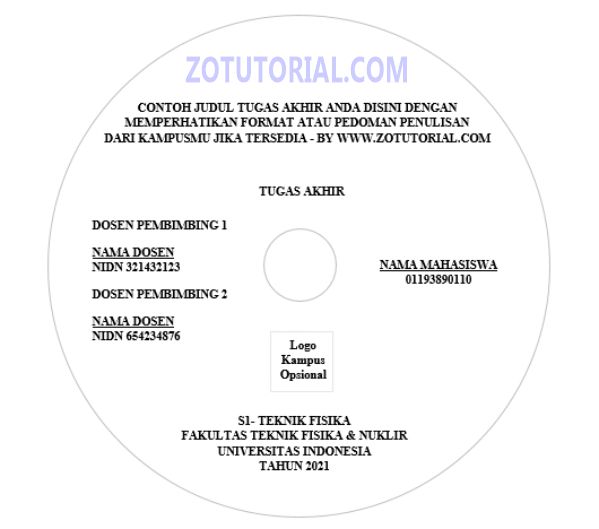 Detail Cover Cd Template Word Nomer 44