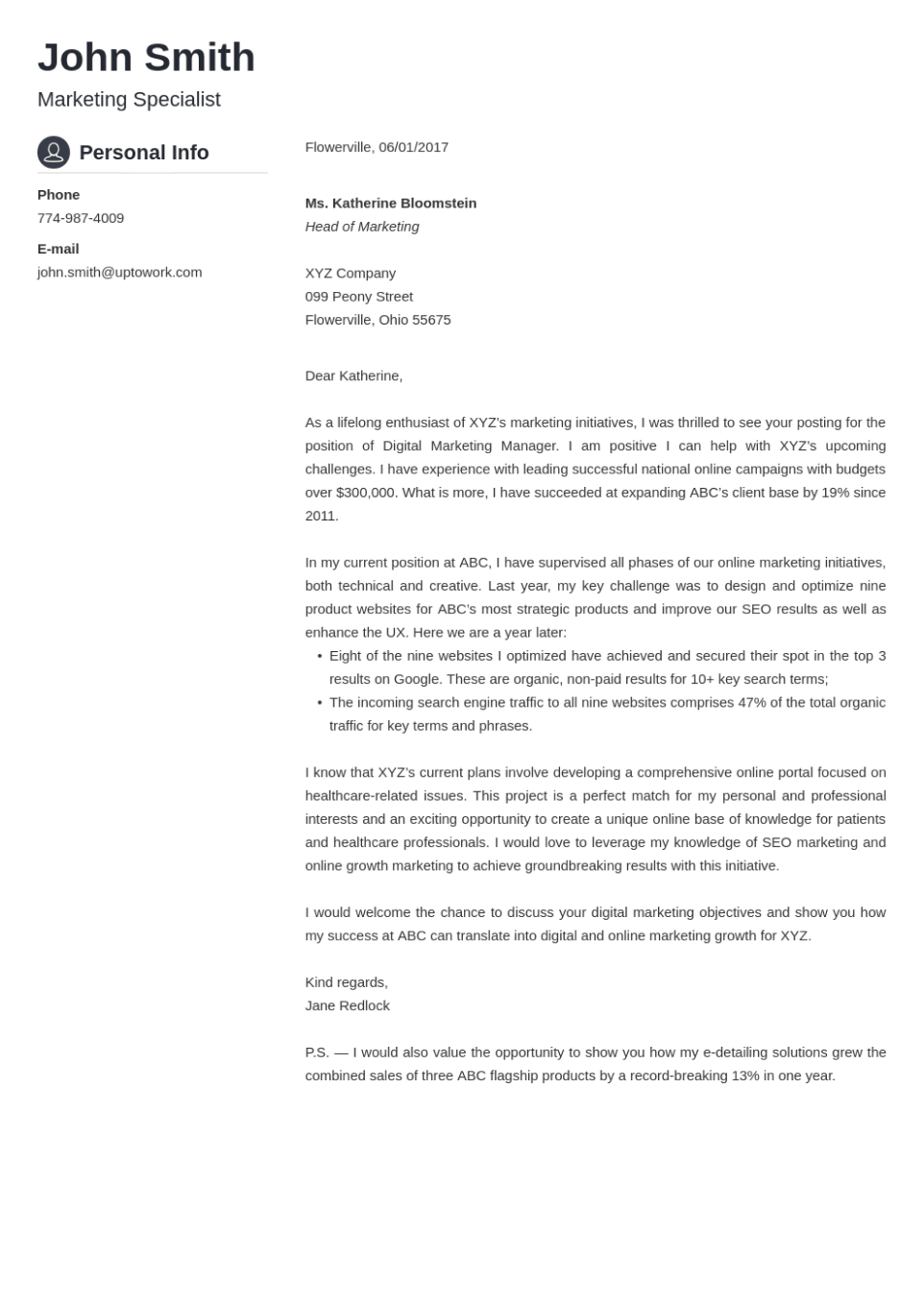 Cover Letter Template - KibrisPDR