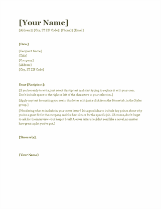 Detail Cover Letter Template Nomer 9