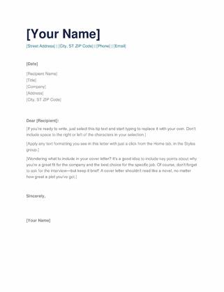 Detail Cover Letter Template Nomer 3