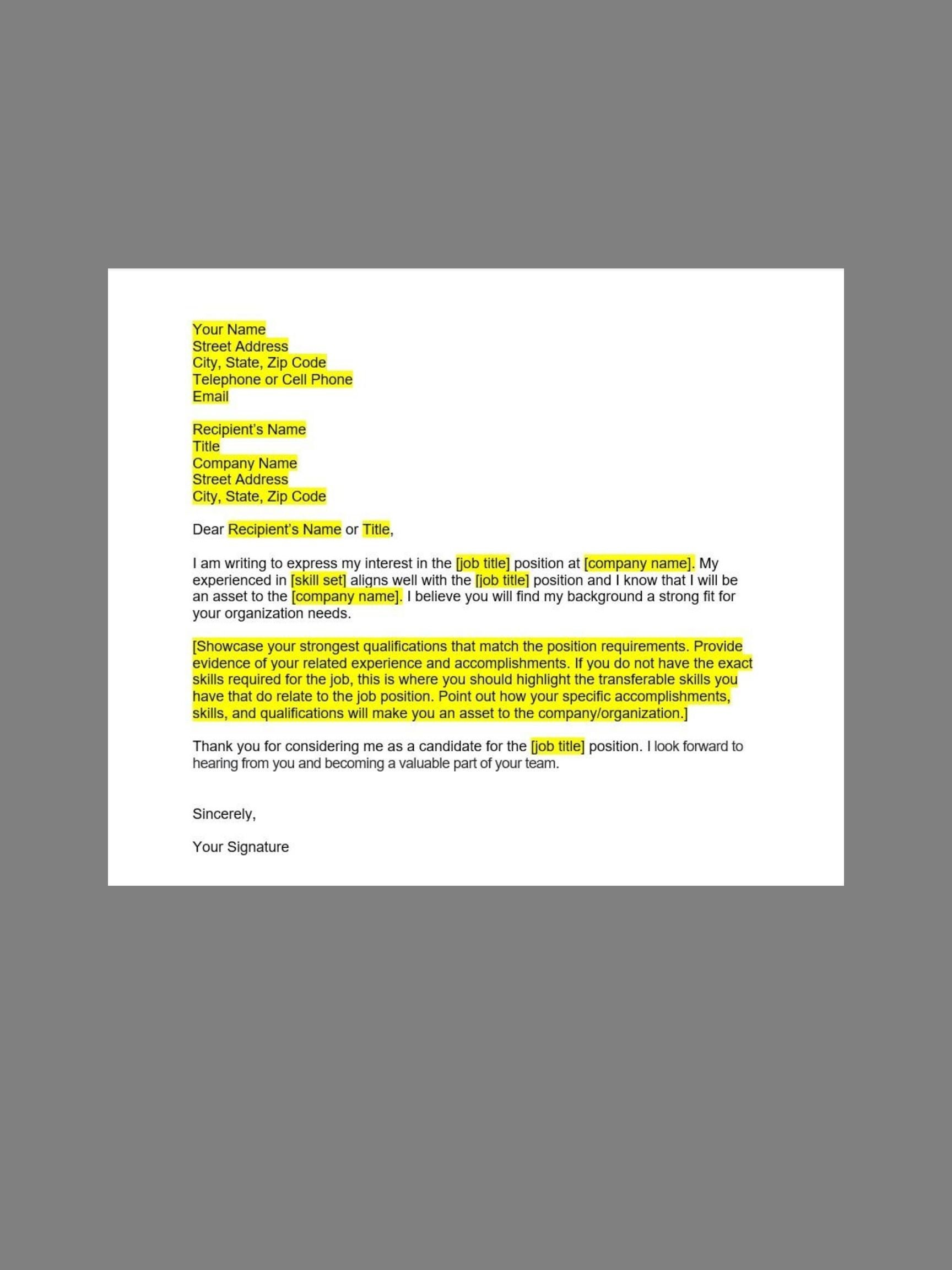Detail Cover Letter Template Nomer 34