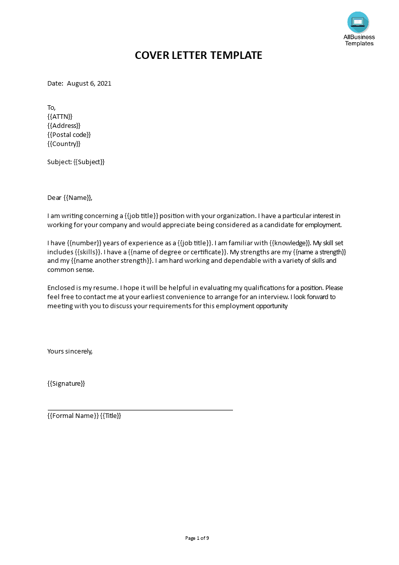 Detail Cover Letter Template Docx Nomer 15