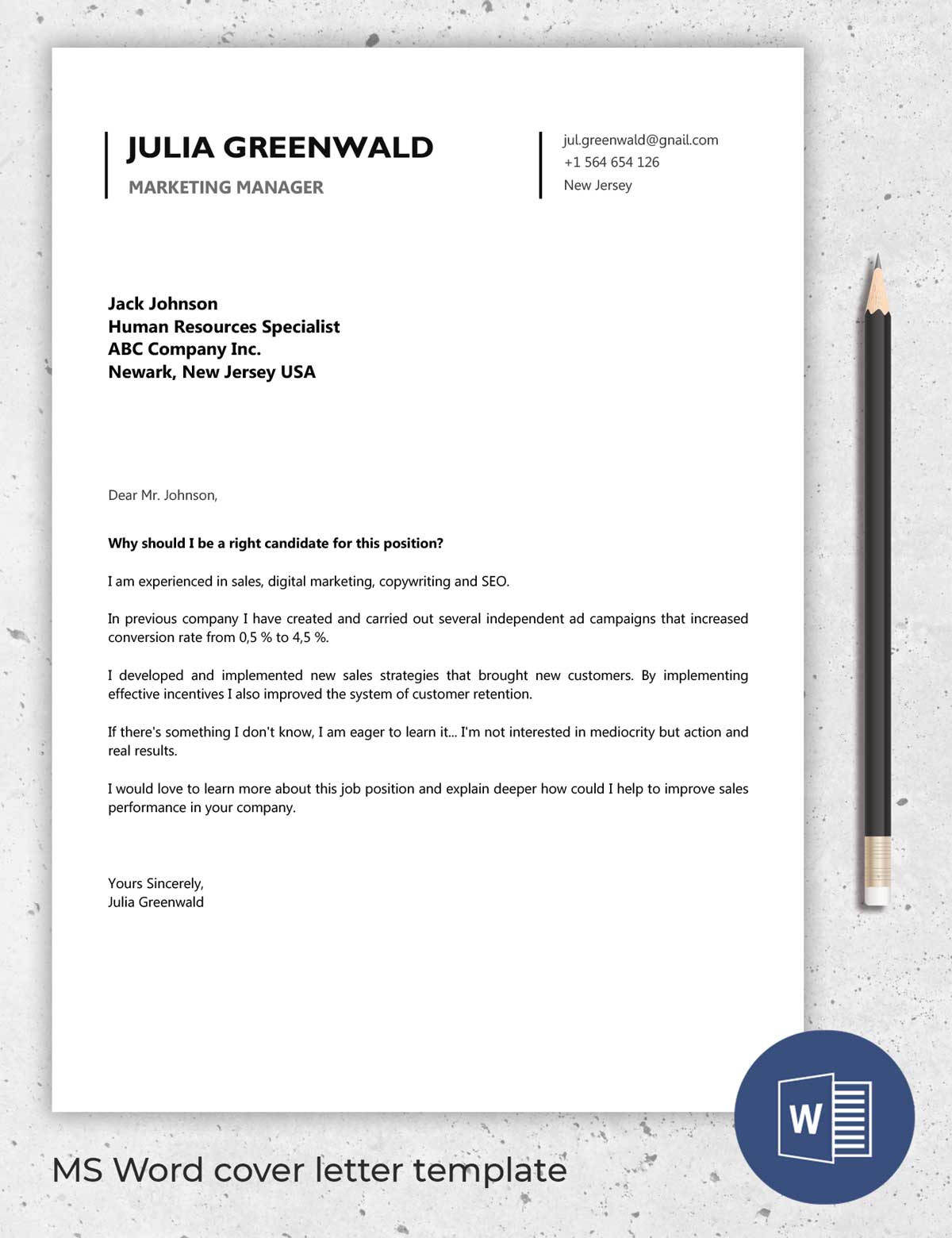 Detail Cover Letter Template Docx Nomer 49